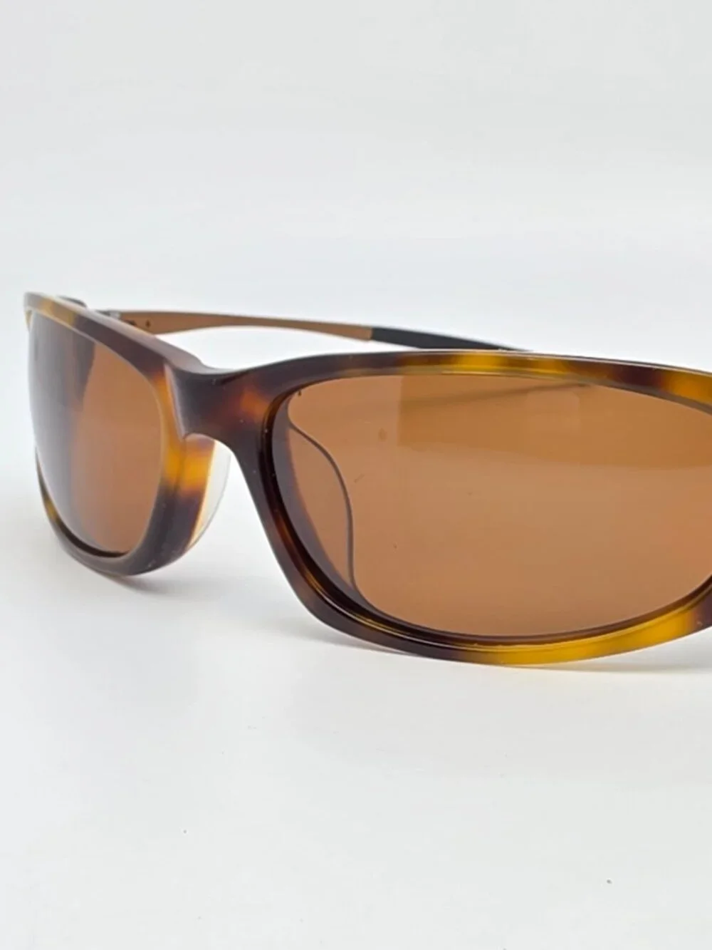 Eddie Bauer Sports Tortoise Bronze Frame Polarized Brown Lens Sunglasses w/ Case
